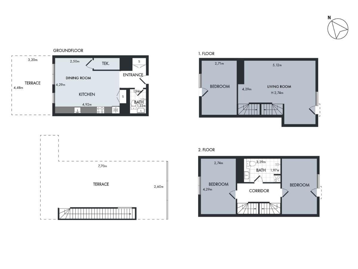 קופנהגן Sanders Pier - Fantastic 3-Bedroom Townhouse With Balcony Terrace מראה חיצוני תמונה